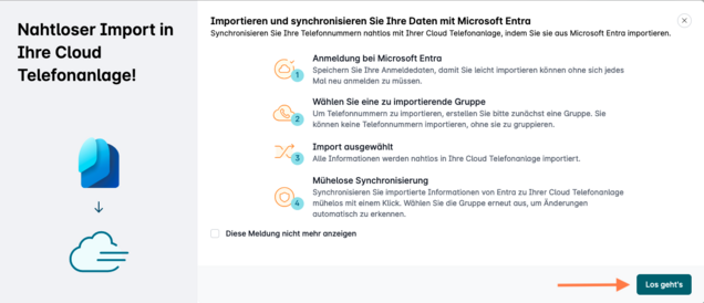 Übersicht des Import-Prozesses Screenshot der Übersicht der Import-Schritte