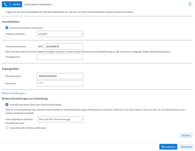 Gbrufnummereinrichten