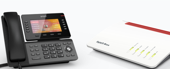 Snom IP-Telefon D865, FRITZ!Box 7690