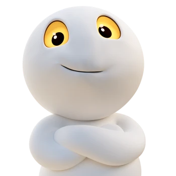 Ping 3D-Figur von Easybell mit verschränkten Armen